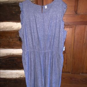 Old Navy chambray sleeveless romper